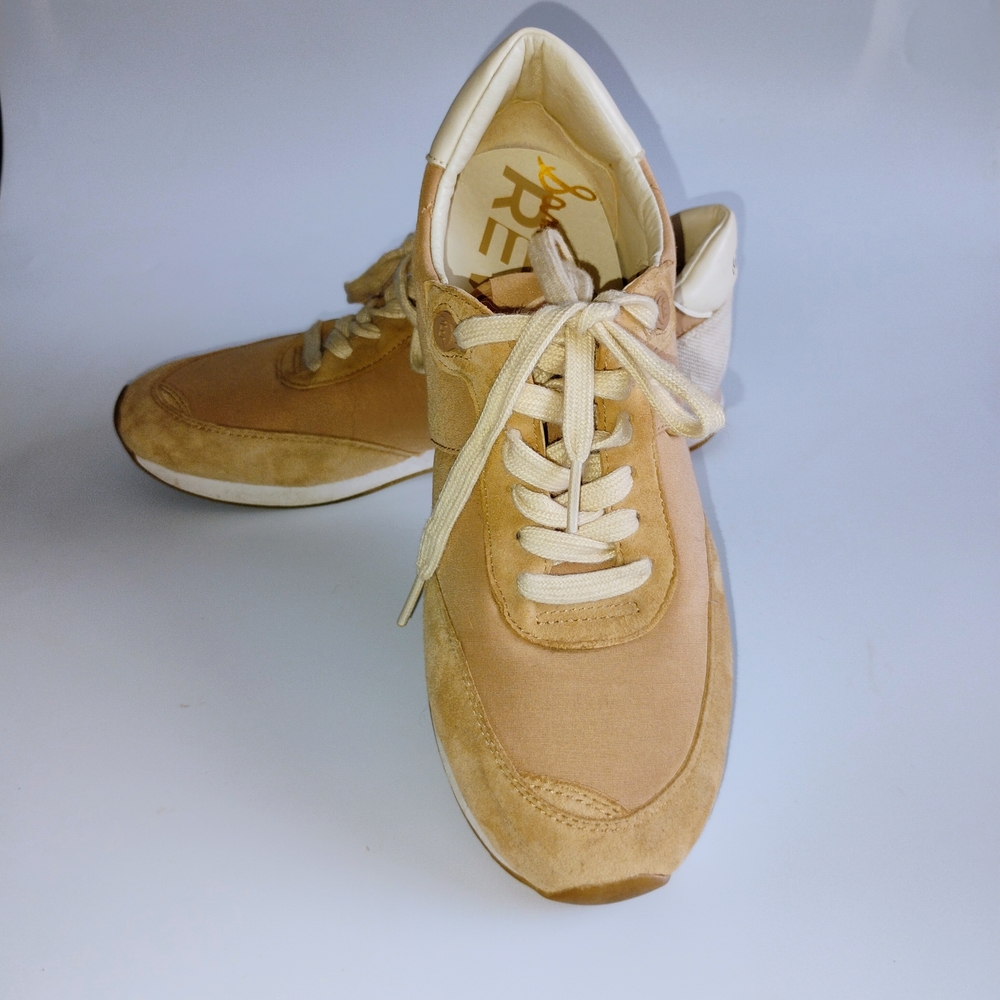 Sam Edelman Tori Tan Sneakers Low-Top Size 9M Casual Retro Style Streetwear